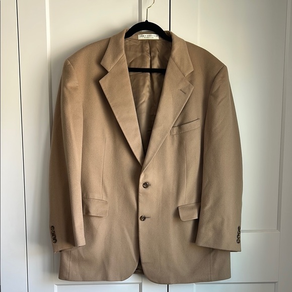 John W. Nordstrom Classic Tan Cashmere Blazer | 44 - Picture 1 of 7